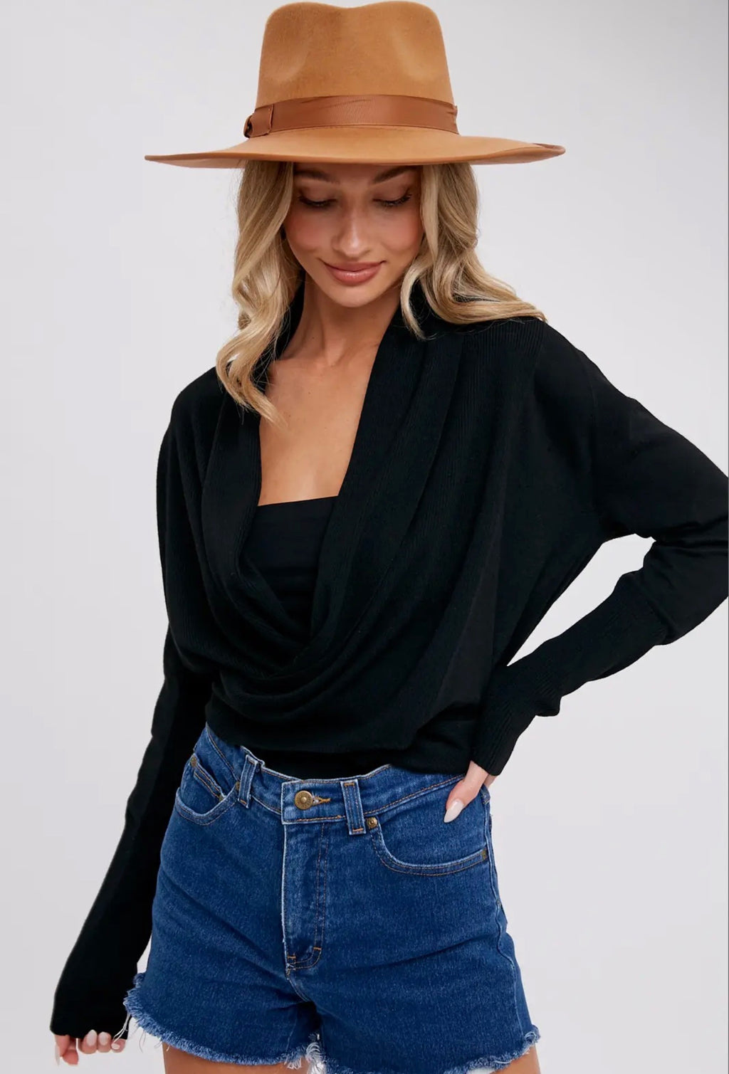 Bluivy 2-Way Wrap & Tie Sweater Top