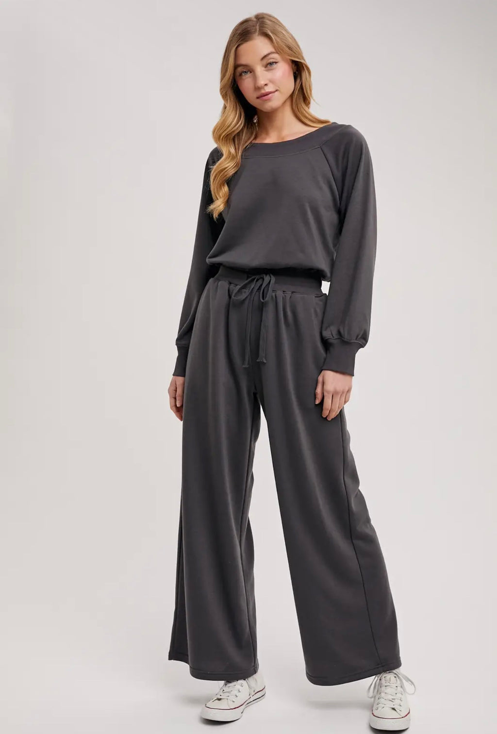 BluIvy Ash Off-the-Shoulder Wide Leg Jumpsuit
