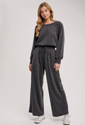 BluIvy Ash Off-the-Shoulder Wide Leg Jumpsuit