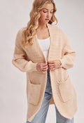 Bluivy Basket Weave Longline Cardigan – Oatmeal