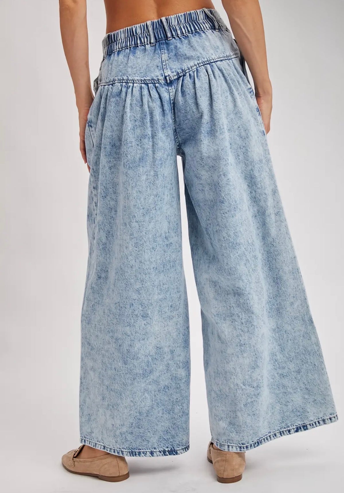 BluIvy Acid Wash Ultra Wide Leg Jeans