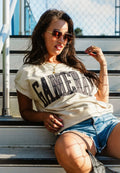 Panache & Apparel Beige & Gray GAMEDAY Short Sleeve Shirt