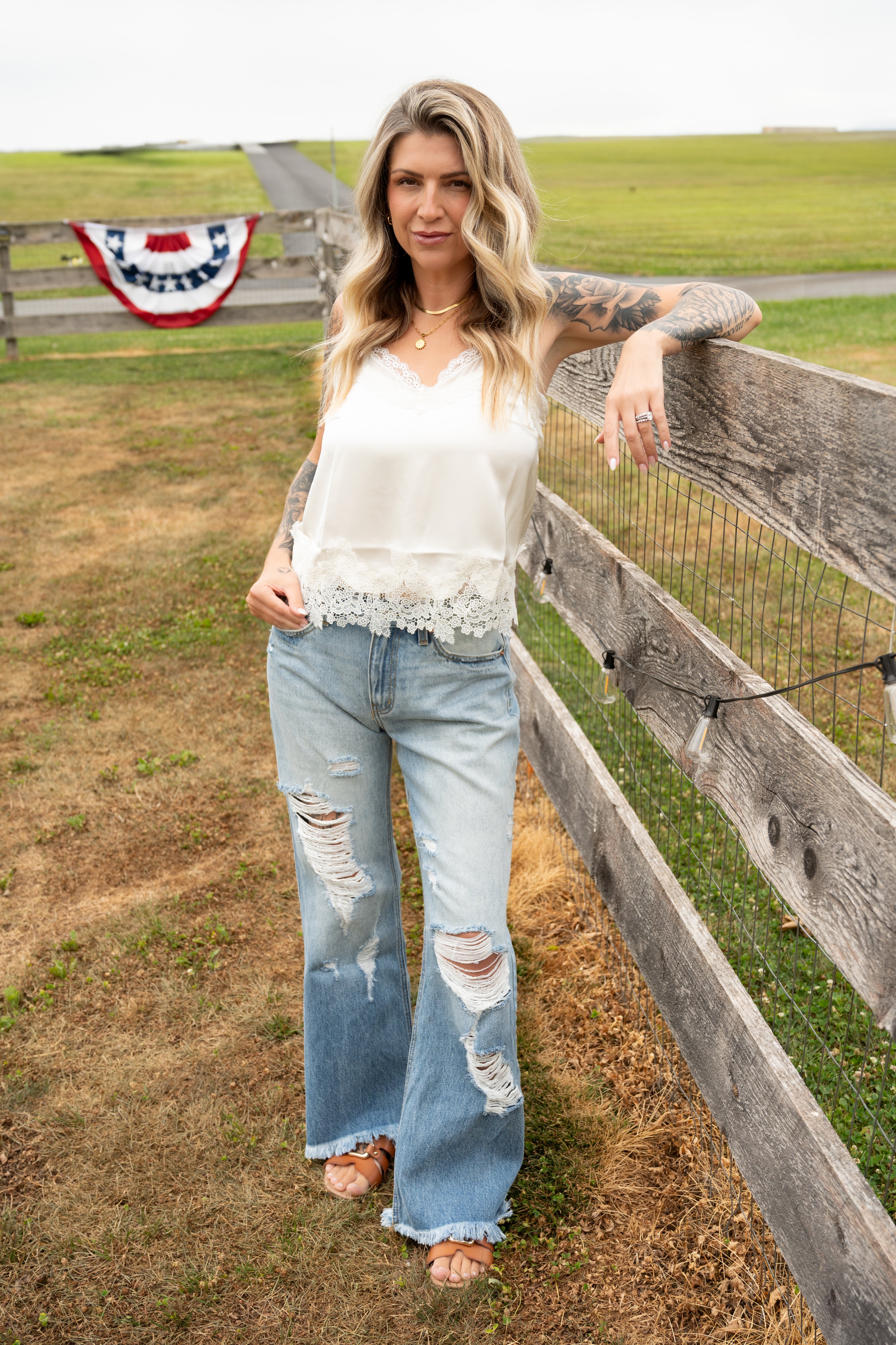 Hybrid High Rise Distressed Wide Leg Jeans