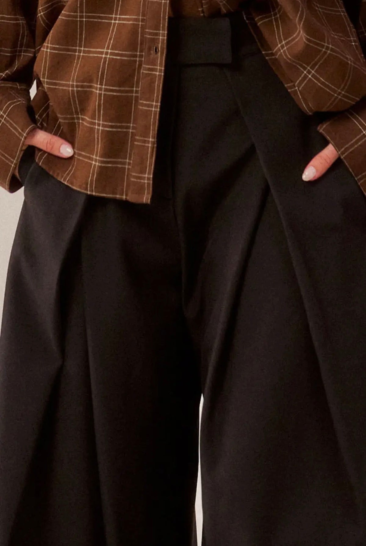 Promesa USA Pleated Wide Leg Trouser Pants | Black