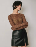 Leopard Mesh Long Sleeve Bodysuit