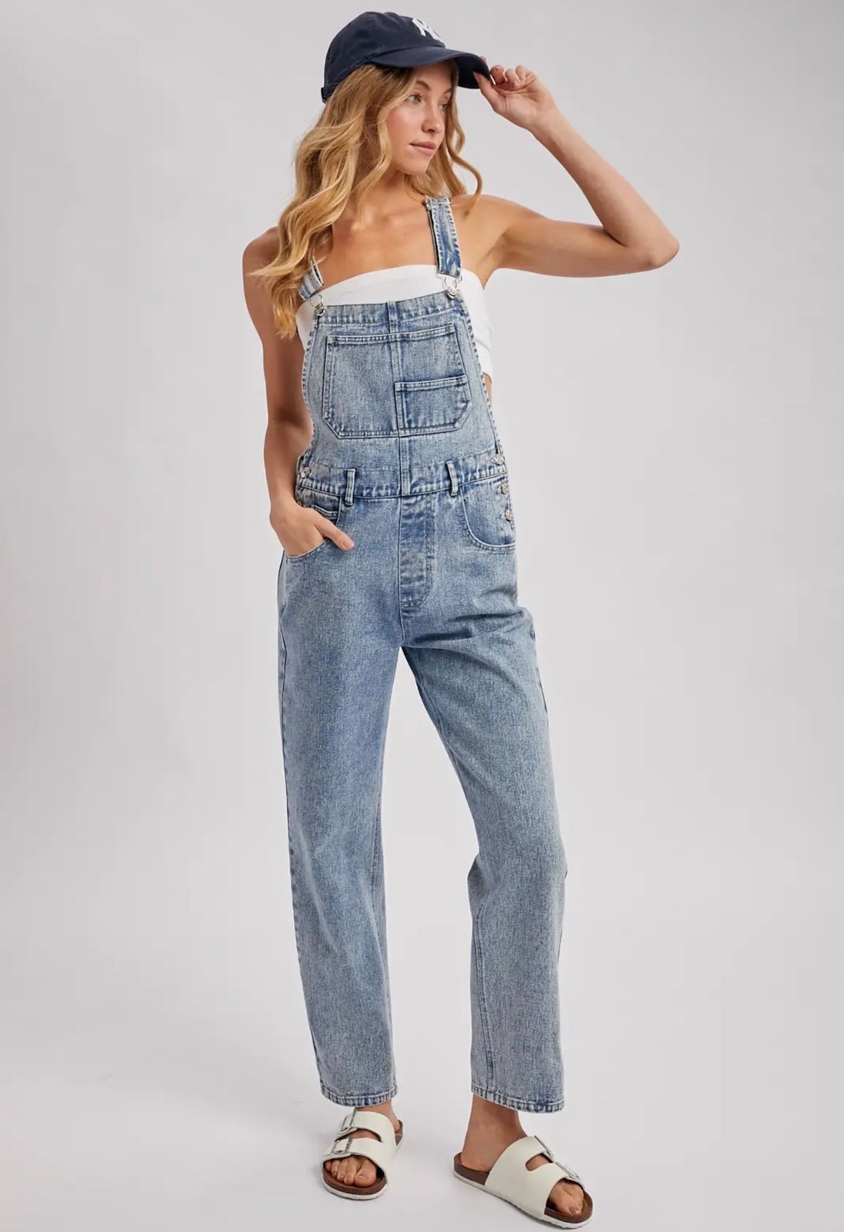Bluivy Medium Wash Denim Overalls