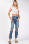 Petra 153 Super High Rise Distressed Mom Jeans