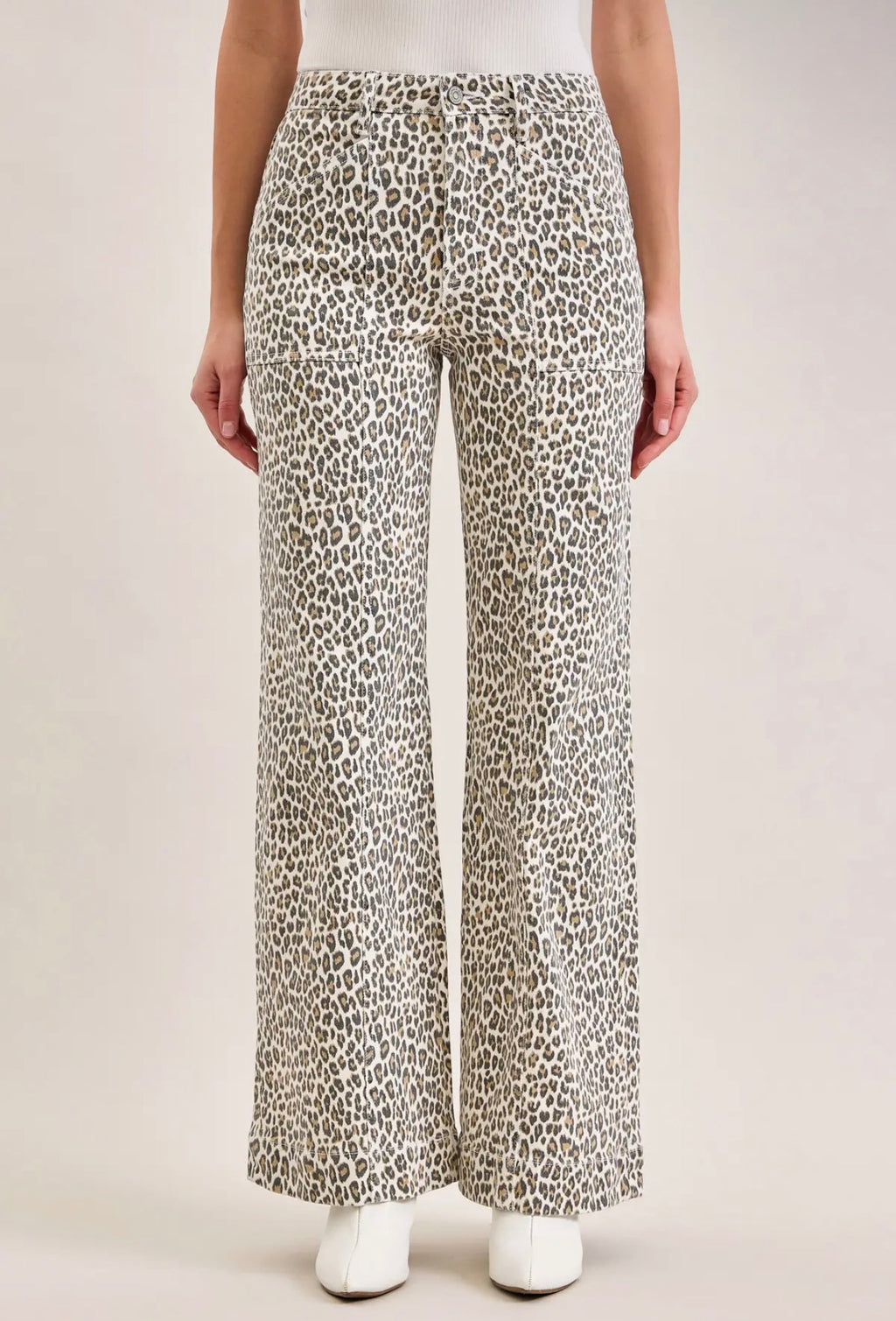 Hidden Cheetah High Rise Comfort Flare Jeans