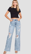 Petra 153 High Rise Destroyed Vintage Flare Jeans
