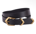 Boho Genuine Leather Triangular Buckle Belt