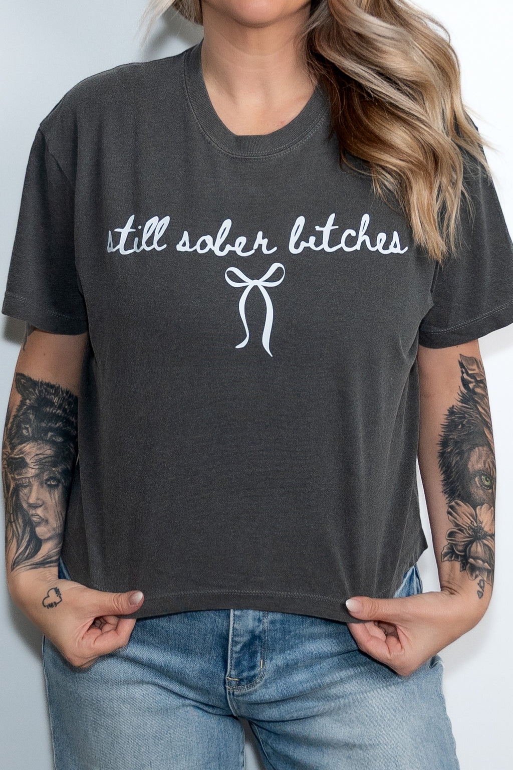 Still Sober Bitches Cropped Tee
