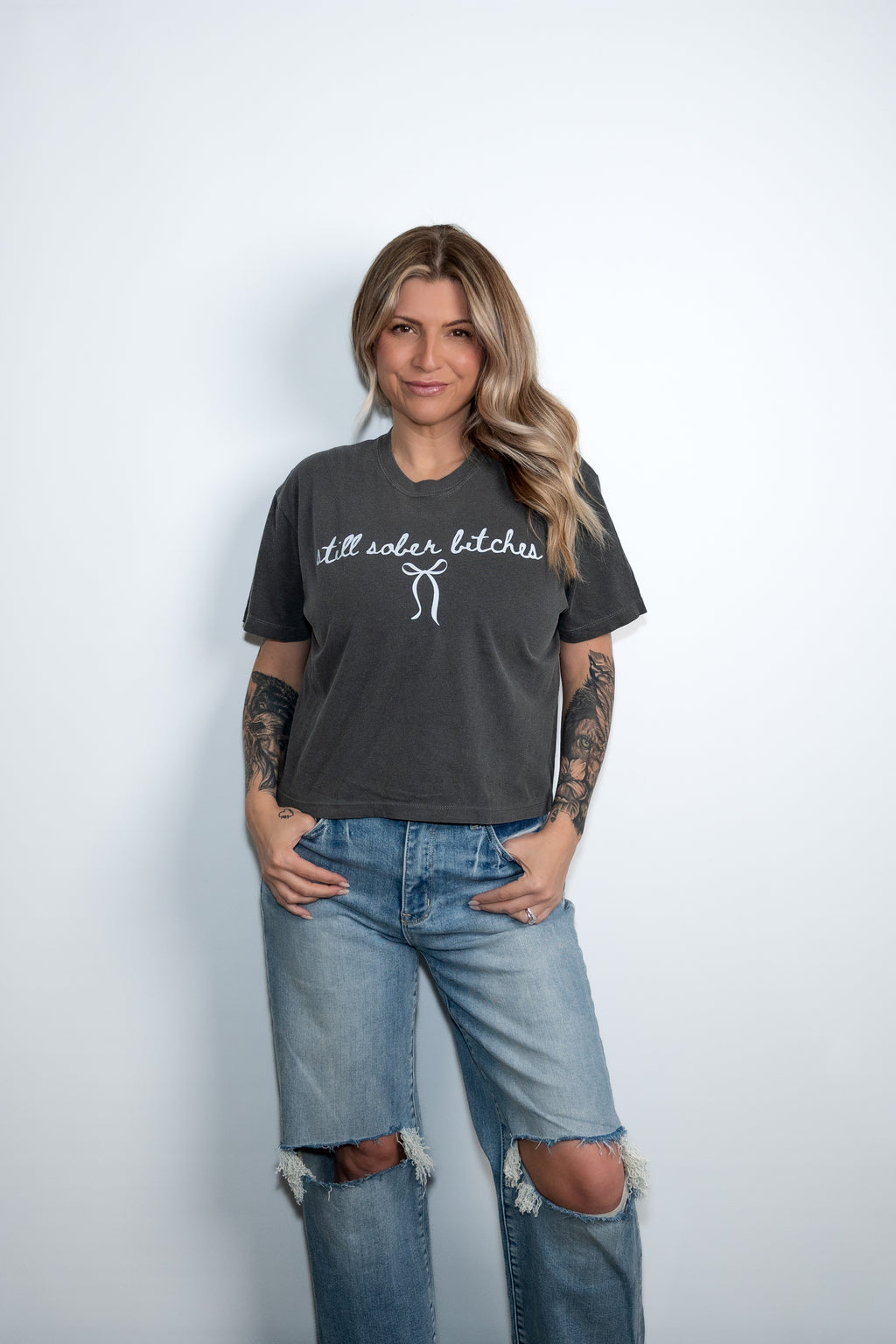 Still Sober Bitches Cropped Tee