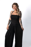 Midnight Flow Halter Jumpsuit