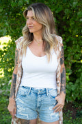 Sunny Days Distressed Denim Shorts