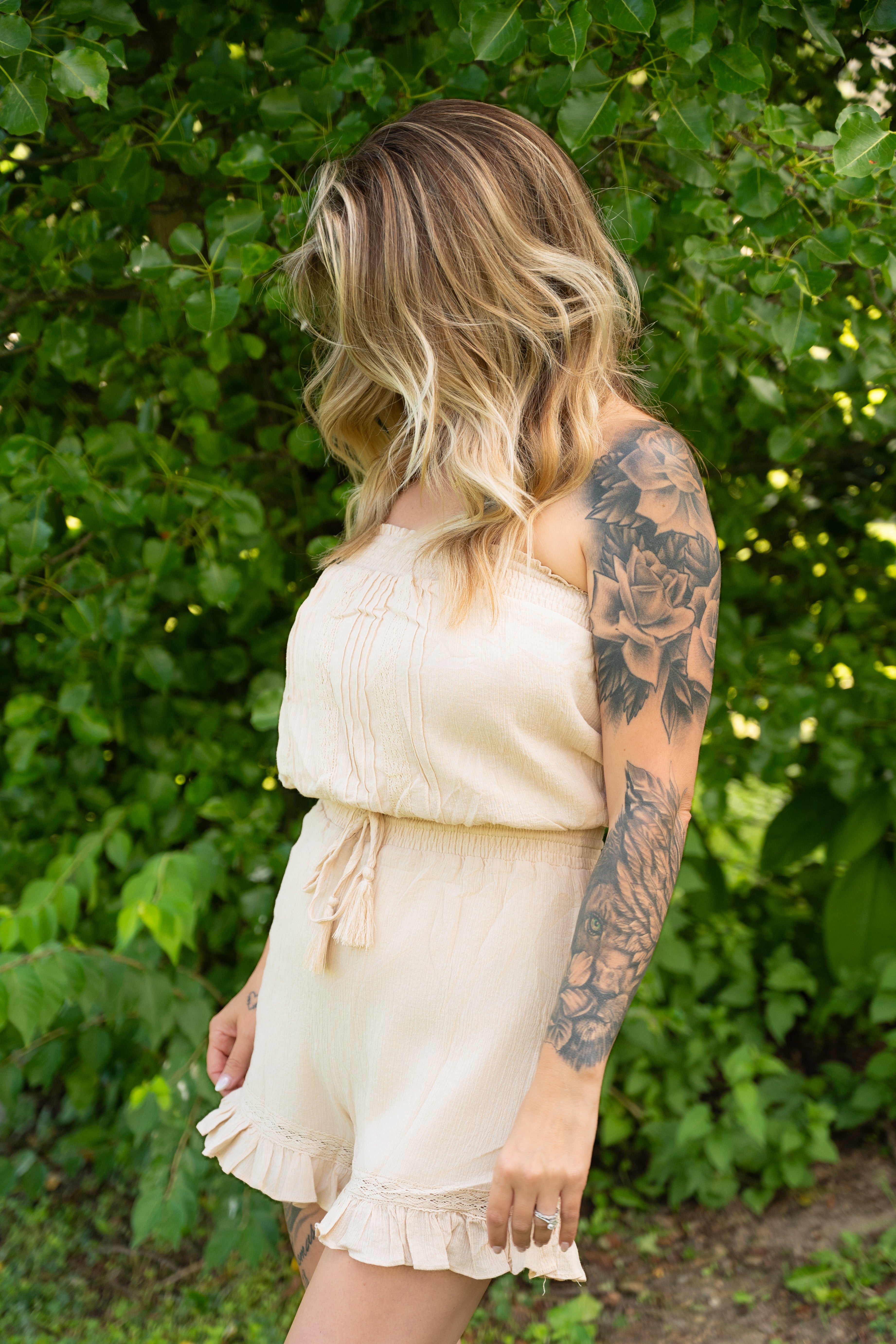 Sand Dune Strapless Romper