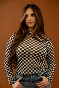 Checkered Mesh Top