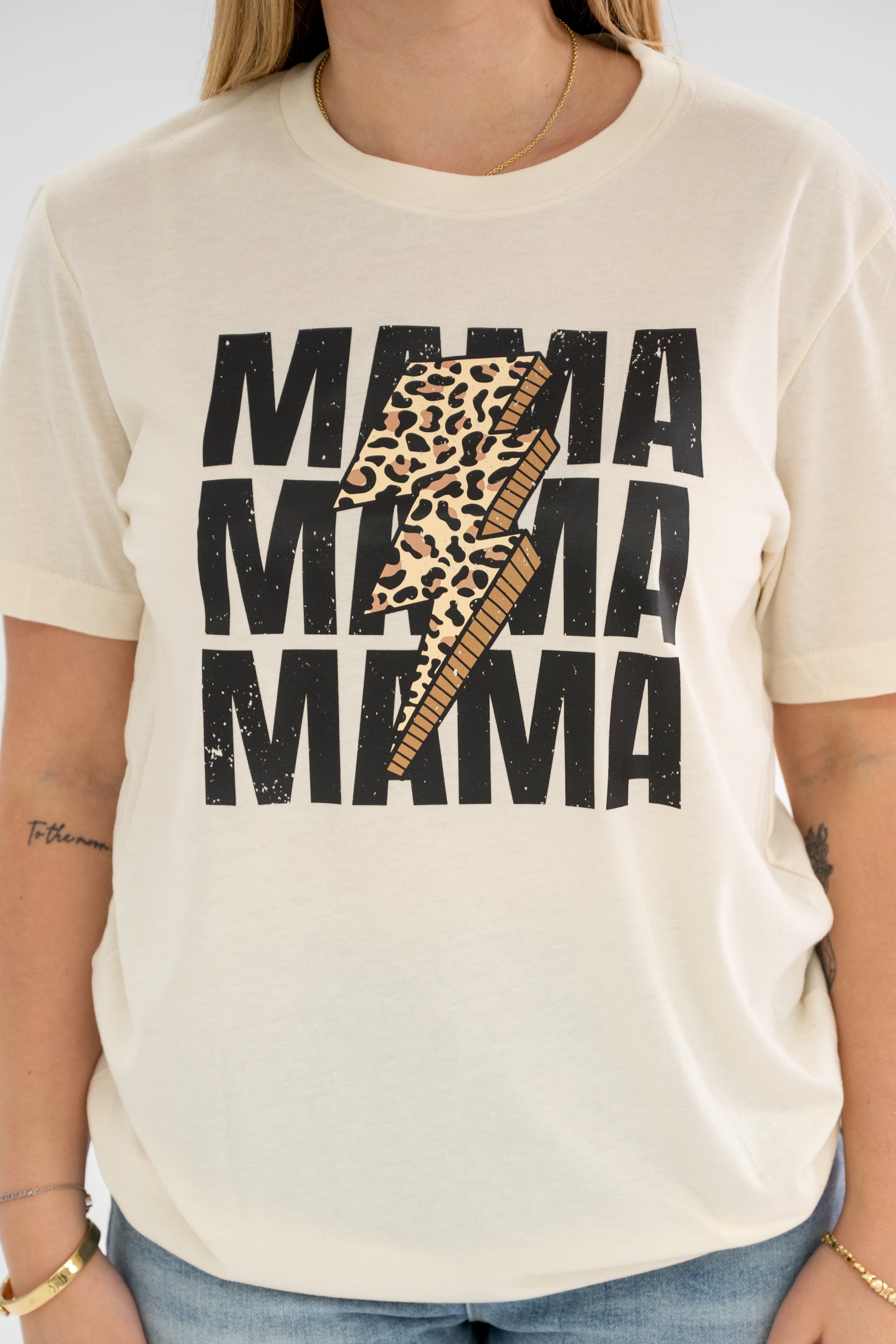 Leopard Lightning Mama Graphic Tee