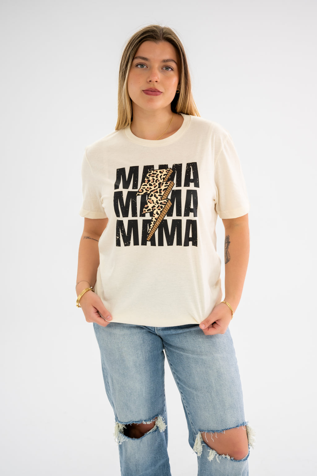 Leopard Lightning Mama Graphic Tee