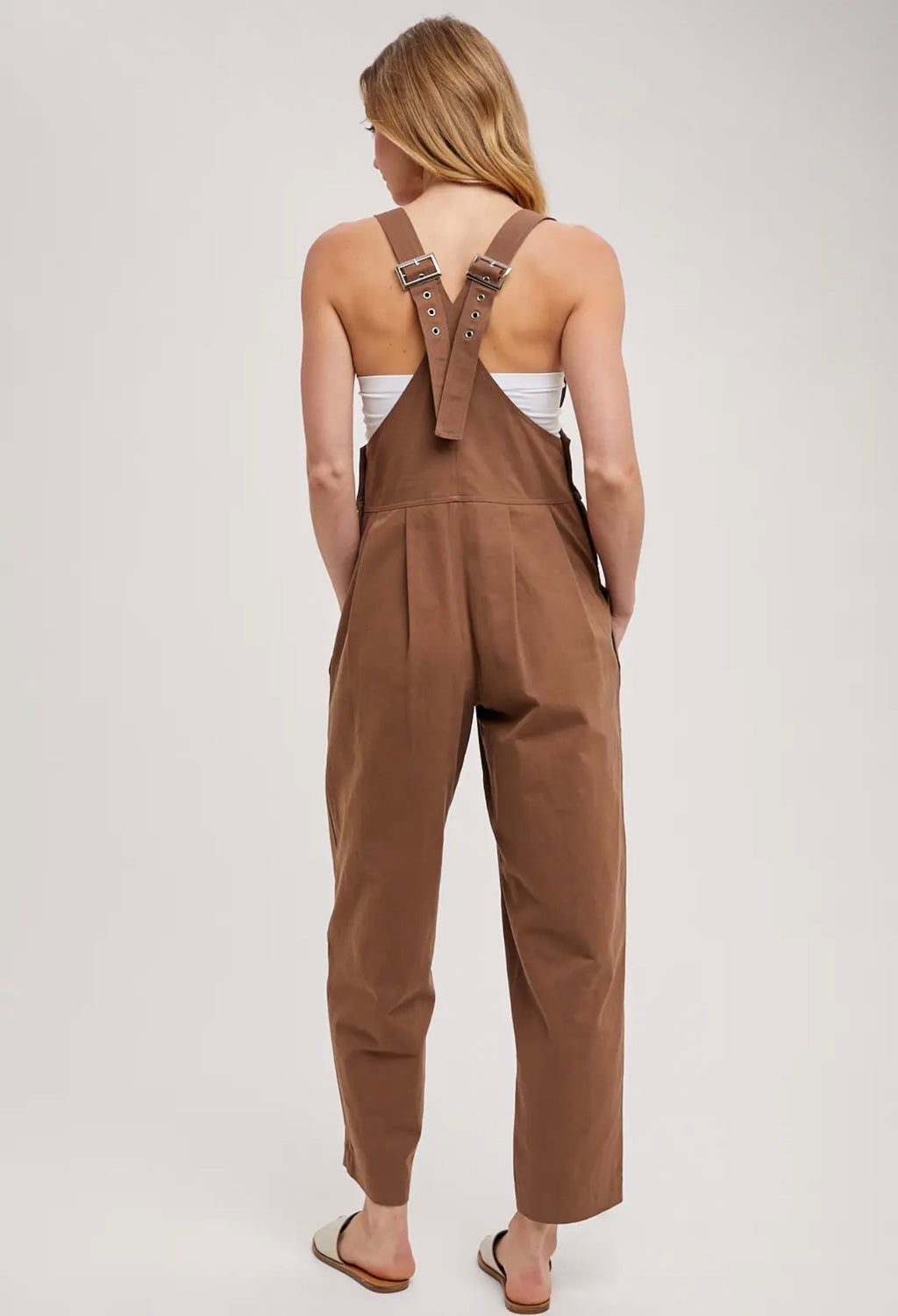 BluIvy Tobacco Tapered Capri Overalls
