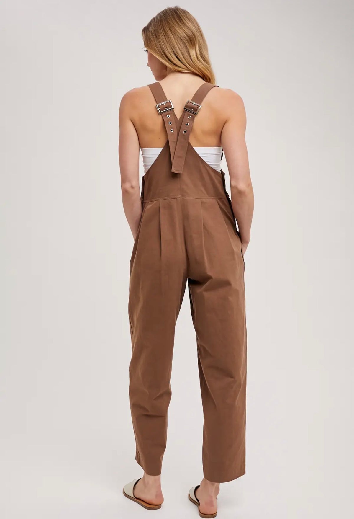BluIvy Tobacco Tapered Capri Overalls